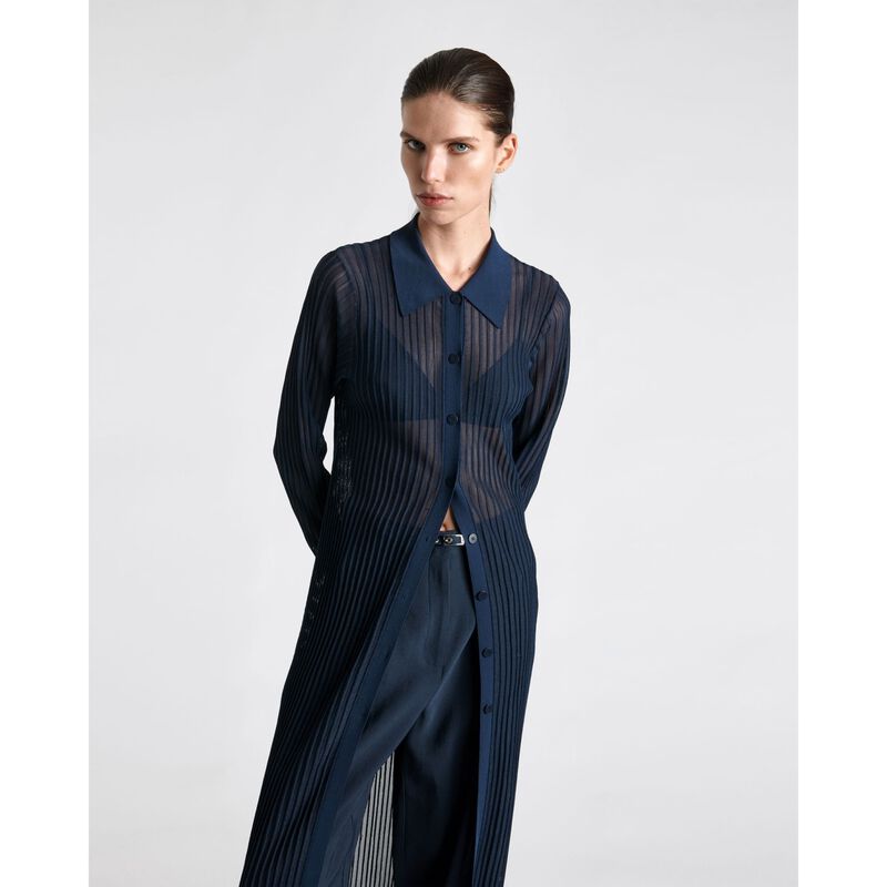 Cue Sheer Rib Maxi Cardigan image number 3